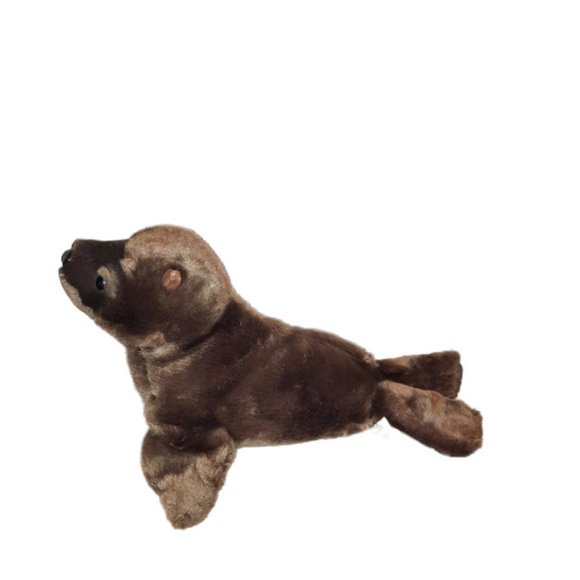 Nature Planet Brown Seal Plush BeanBag Stuffed Animal 18" - Picture 1 of 5